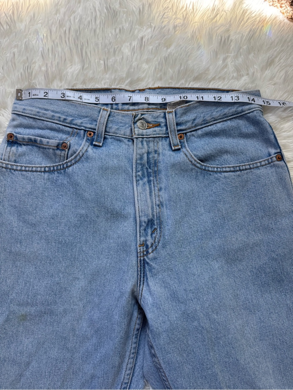 Vtg Levi’s 505 straight leg jeans 31x36 long inseam light wash 90s rigid denim - Picture 10 of 16